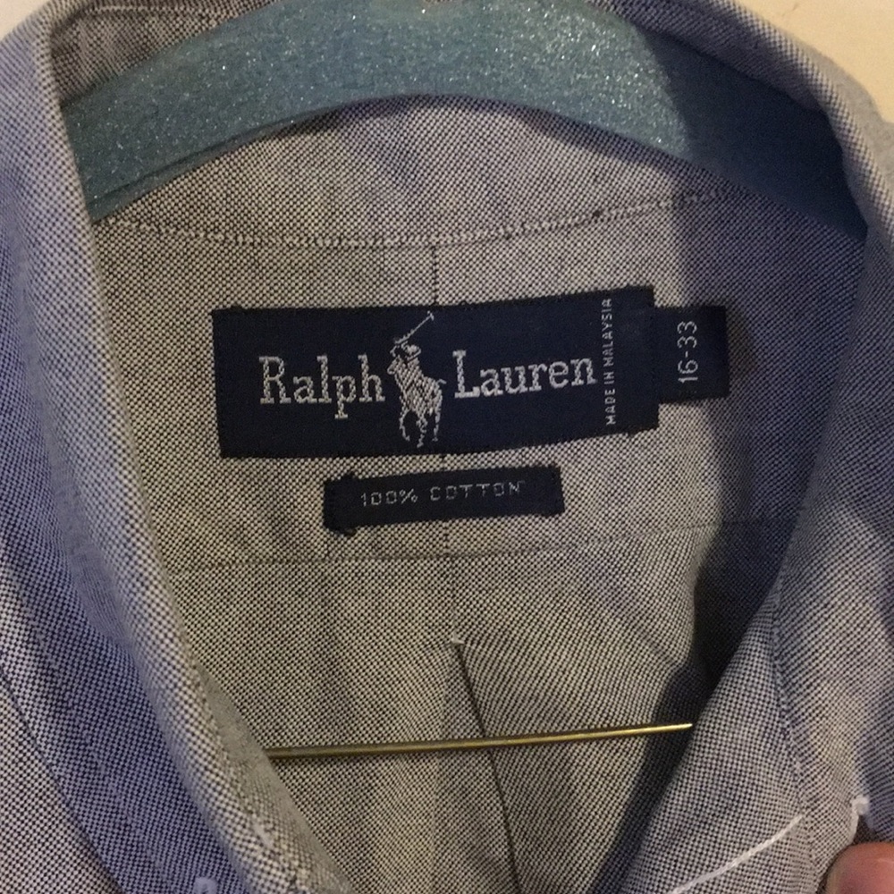 Ralph Lauren Metal Blue Men's Dress Shirt - Picture 2 of 5